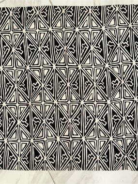 Rare Vintage Malcolm Starr Scarf 1960s Mod Op Art Geometric Silk Twill 25x25